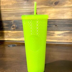 Starbucks Glow in the Dark Studded Neon Green Tumbler Cup 24 ounces